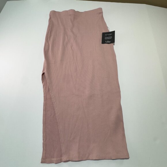 Lulu's Pink Ribbed Midi Dress - Picture 6 of 10